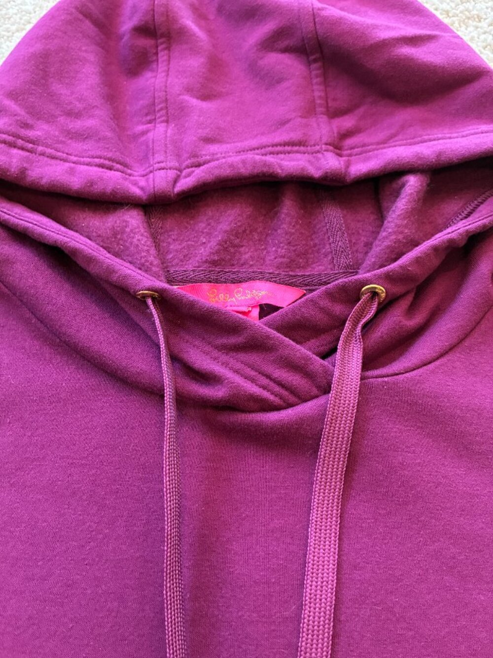 NWOT Lilly Pulitzer Magenta Pullover Hoodie Sweatshirt - Picture 5 of 11